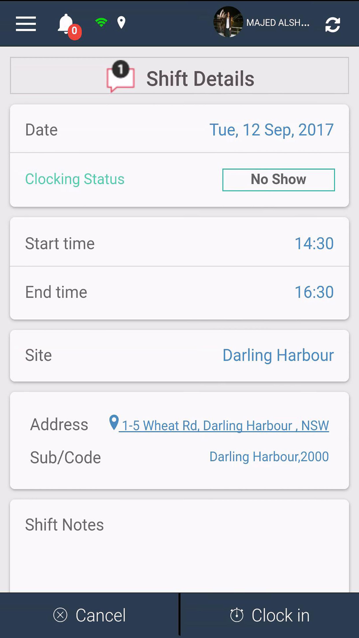 staff schedulling app